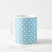 Blue Polka Dot Retro Style Mok (Voorkant links)