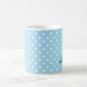 Blue Polka Dot Retro Style Mok (Center)