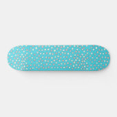 Blue Polka Dot Scratch Pattern Skateboard (Horizontaal)