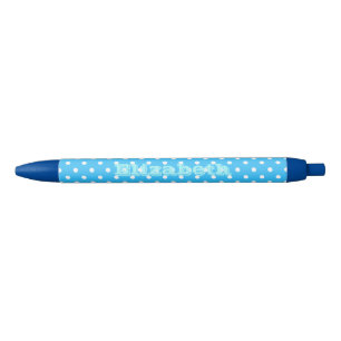 Blue Polka Dot Zwarte Inkt Pen