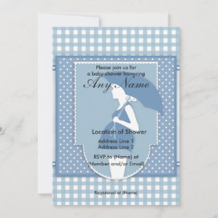 Blue Polka Dots Baby Douche Uitnodigingen