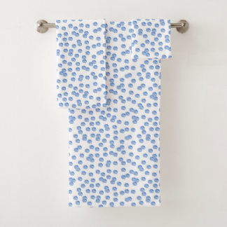 Blue Polka Dots Bathroom Towel Set Bad Handdoek
