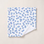 Blue Polka Dots Bathroom Towel Set Bad Handdoek (Wasdoekje)