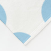 Blue Polka Dots Design Fleece Deken (Hoek)