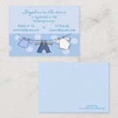 Blue Polka Dots Douche Registry Kaarten (Voorkant / Achterkant)