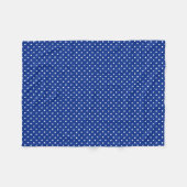 Blue Polka Dots Fleece Blanket (Voorkant (Horizontaal))