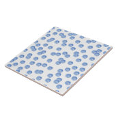 Blue Polka Dots Large Ceramic Tile Tegeltje (Zijkant)