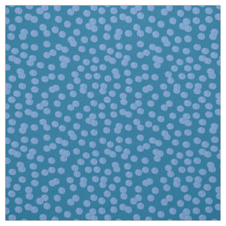 Blue Polka Dots Pima Cotton Fabric Stof