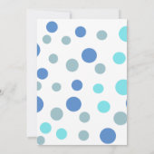 Blue Polka Dots, Polka Dot Pattern, Bat Mitzvah Kaart (Achterkant)