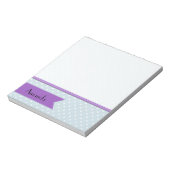 Blue Polka Dots, Polka Dot Pattern, Jouw naam Notitieblok (Gedraaid)