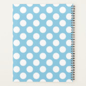Blue Polka Dots, Polka Dot Pattern, Jouw naam Planner (Achterkant)