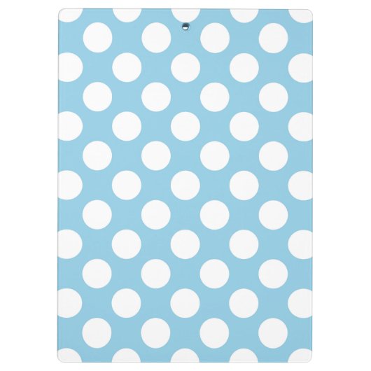 Blue Polka Dots, Polka Dot Pattern, Monogram Klembord (Achterkant)
