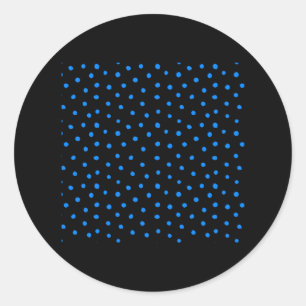 Blue Polka Dots Ronde Sticker