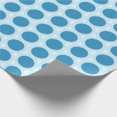 Blue Polkadot Modern Simple Minimalistics Cadeaupapier (Hoek)