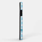 Blue Polkadot Monogram Cute Modern Case-Mate iPhone Case (Achterkant/rechts)