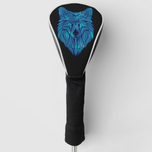 Blue Poly Wolf Head Golfheadcover