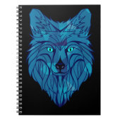 Blue Poly Wolf Head Notitieboek (Voorkant)