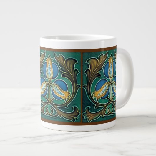 Blue Pomegranate Majolica Art Extra Grote Mok (Voorkant rechts)