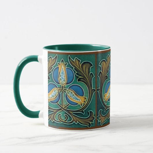 Blue Pomegranates Faux Majolica  Art Mok (Links)