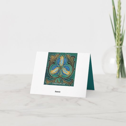 Blue Pomegranite Custom Merci Cartes (Dos)