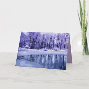 Blue Pond Winter Solstice Kaart