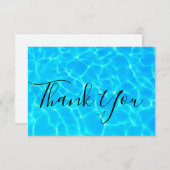 Blue Pool Water Foto: Dank je wel Bedankkaart (Voorkant / Achterkant)