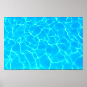 Blue Pool Water Foto wissen Poster