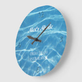 Blue Pool Water Numbers Clear Aquatic Cool Swimmer Grote Klok (Hoek)
