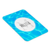 Blue Pool Water Photo Monogram Magneet (Rechterzijde)