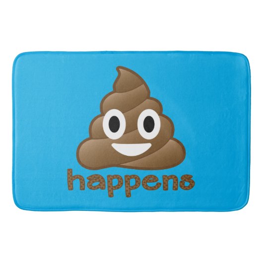 Blue Poop vindt Emoji Custom Bath Matt plaats Badmat (Voorkant)