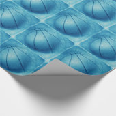 Blue Pop Art Basketbal Cadeaupapier (Hoek)
