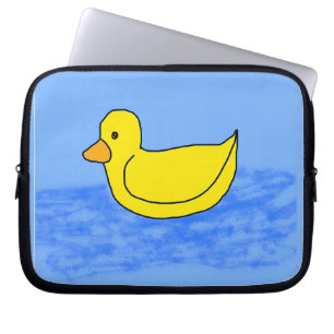 Blue Popcorn Anime Ducky Laptop Sleeve