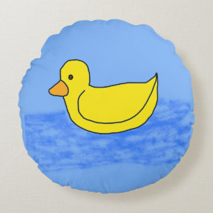 Blue Popcorn Anime Ducky Rond Kussen