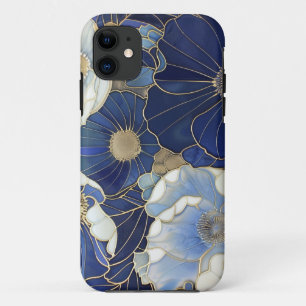 Blue Poppies  geïnspireerd iPhone 11 Hoesje