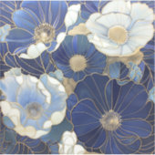 Blue Poppies  geïnspireerd Sticker (Voorkant)