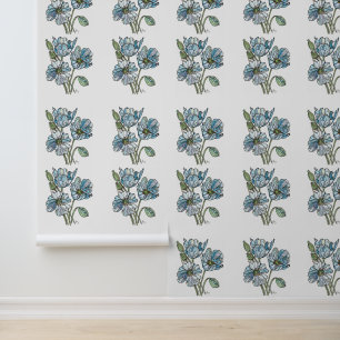 Blue Poppies - Peel & Stick behang