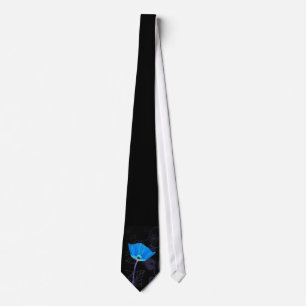 Blue Poppy Art Deco Stropdas