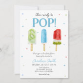 Blue Popsicle-Baby shower Kaart (Voorkant)