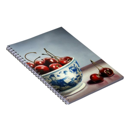 Blue Porcelain & Cherries Notitieboek (Rechterzijde)