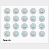  Blue Pram Baby shower Sticker (Vel)