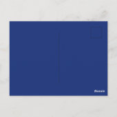 Blue Prettig Kerstfeest Script Briefkaart (Achterkant)