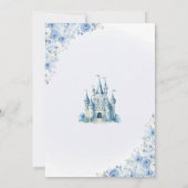 Blue Princess Anniversaire Fairy Tale Invitation (Dos)