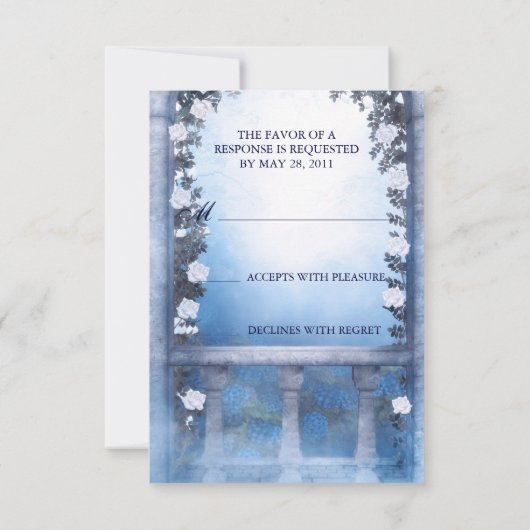 Blue Princess Carriage Enchanted RSVP (Dos)