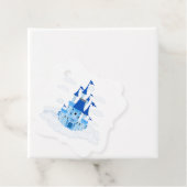 Blue Princess Castle, gepersonaliseerd Bedankjes Labels (In situ)