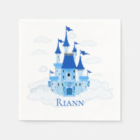 Blue Princess Castle Personalized Girly