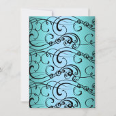 Blue Princess Sweet 16 Anniversaire Invitation (Dos)