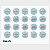Blue Princess Winter Wonderland Sweet 16 Sticker (Feuille)