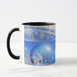 Blue Pristine Snowflakes Mok voor papa