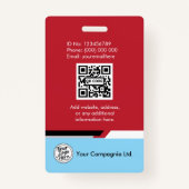 Blue Professional Company ID Card Badge (Dos)