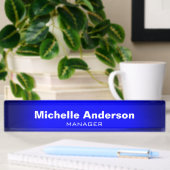 Blue Professional Manager Modern Plain Naambordje
